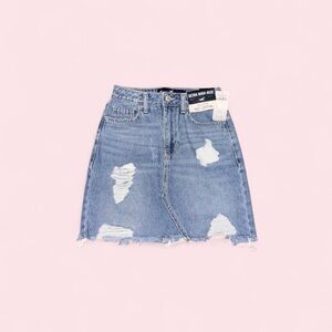 Hollister Co. Distressed Denim Mini Skirt